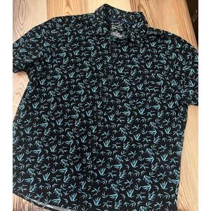 Apt 9 Mens XXL Premier Flex Performance Untucked Fit Short Sleeve Button Shirt